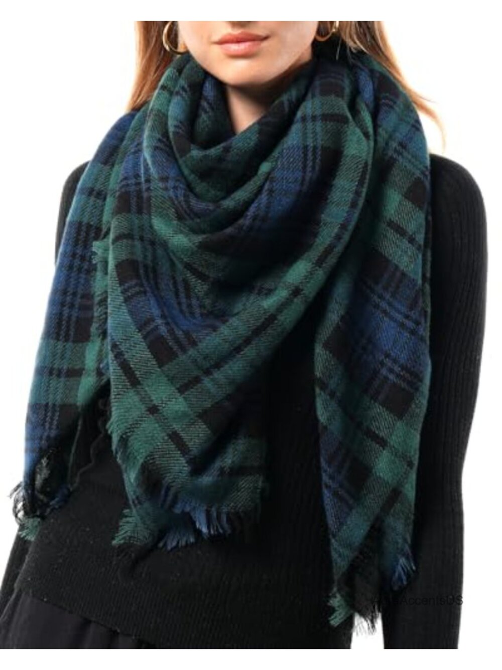 Women's Plaid Checkered Shawl Wrap Scarf Soft Lightweight Winter Fall Versatile